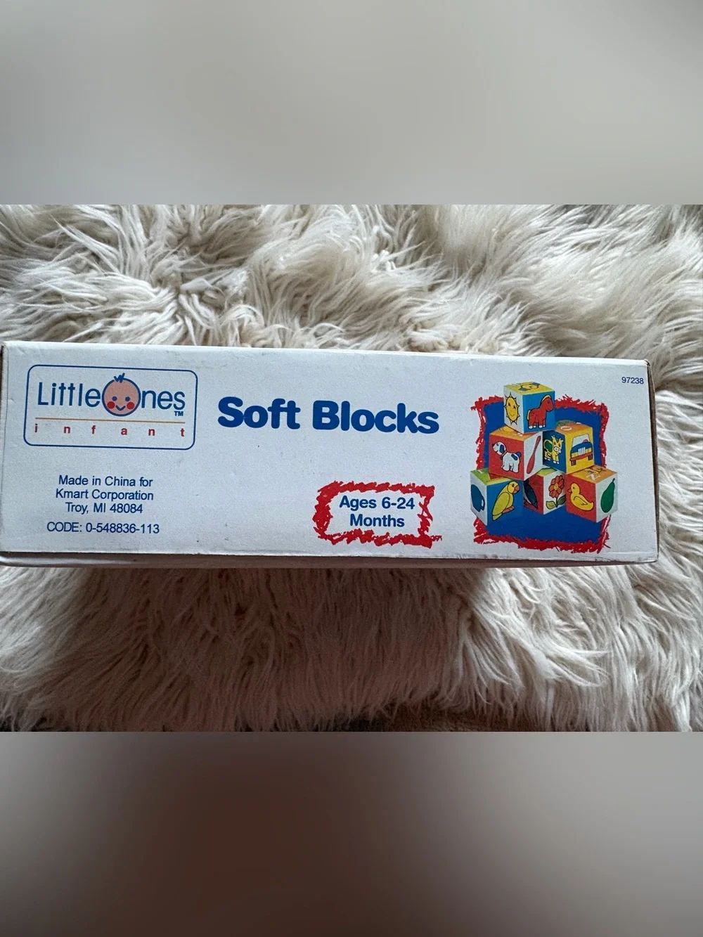 Vintage Little Ones Infant Soft Blocks NEW Set of 6 Kmart 80’s Retro Baby Toys